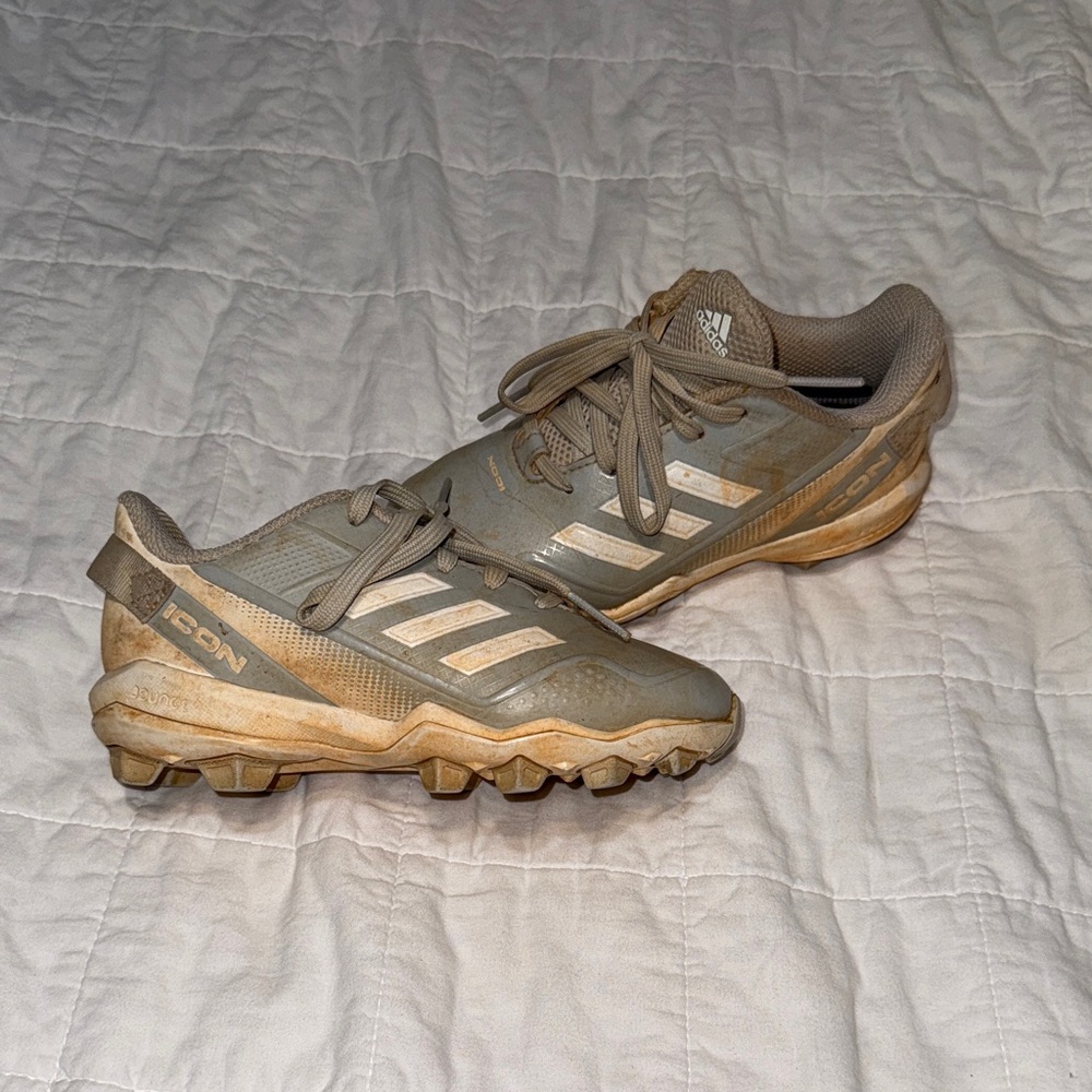 adidas Kids Tan and White Athletic Shoes